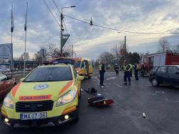 Mentőhelikopter érkezett a helyszínre