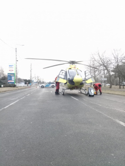 A sérültet mentőhelikopter szállította kórházba