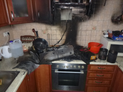 Tűzhelyen felejtették az olajat