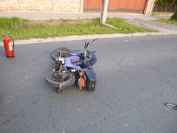 A motoros megsérült