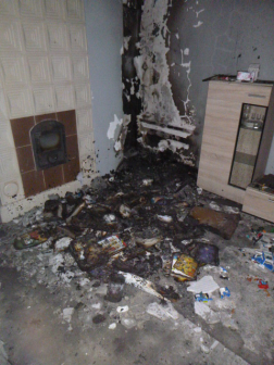 a környezete meggyulladt