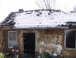 tűzzel érintett épület