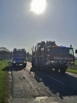 A tűzoltódaru segítségével 