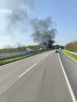 Kisteherautó égett