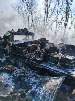 Kisteherautó égett