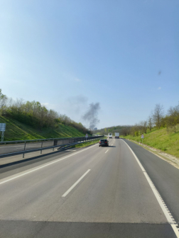 Kisteherautó égett