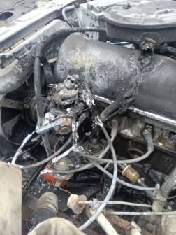 A tűz a motortérből indult