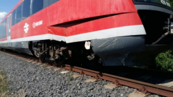 A balesetet szenvedett vonat